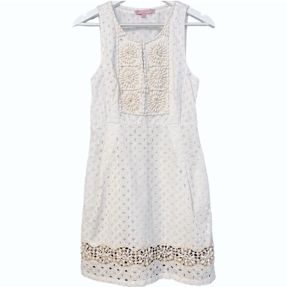 Calypso St. Barth Lace Pattern Mini Sheath Dress Size Small